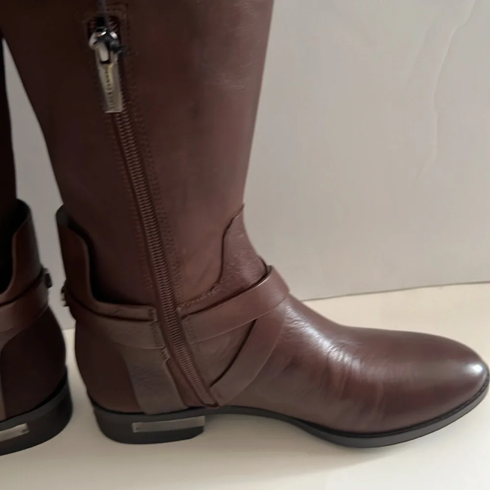 Vince Camuto Brown‎ Leather Boots Paton over the knee